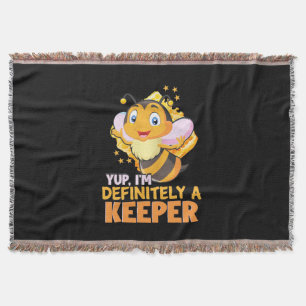 I Am Definitely A Bee Keeper Throw Blanket