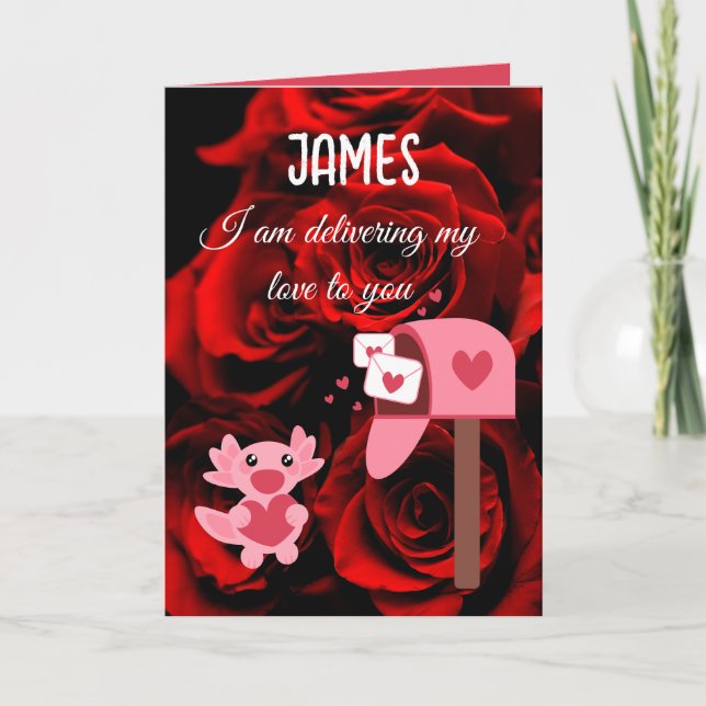 I am delivering my love to you Valentine Holiday  Card (Front)