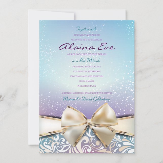 I AM DEVINE Bat Mitzvah Invitation (Front)