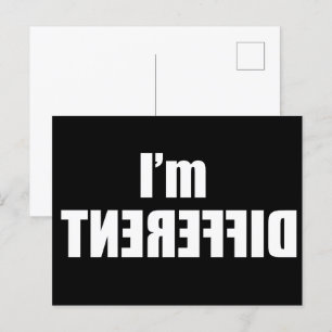 I am different postcard
