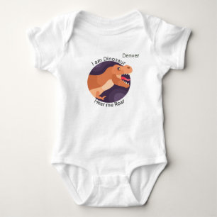 "I am Dinosaur Hear Me Roar" Custom Baby Bodysuit