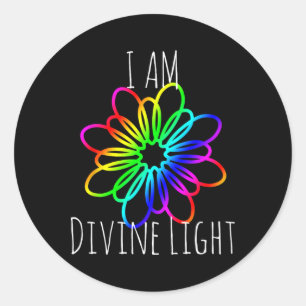 I Am Divine Light Yoga Meditation Gift Tee Shirt Classic Round Sticker
