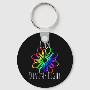 I Am Divine Light Yoga Meditation Gift Tee Shirt Key Ring