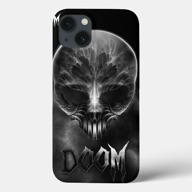 I Am Doom Fractal Skull Case-Mate iPhone Case (Back)