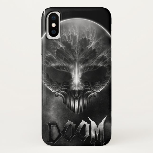 I Am Doom Fractal Skull Case-Mate iPhone Case (Back)