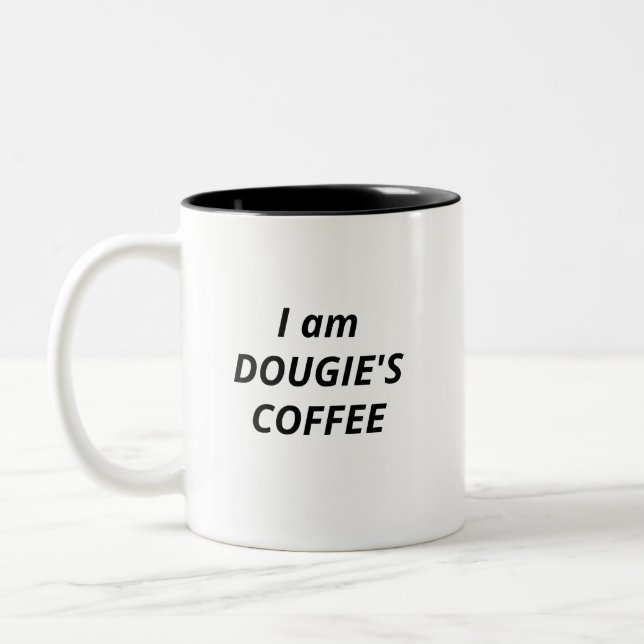 I Am Dougie's Coffee Two-Tone Coffee Mug (Left)