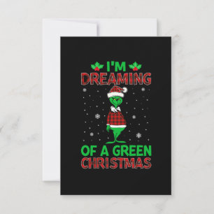 i am dreaming of a green christmas design invitation