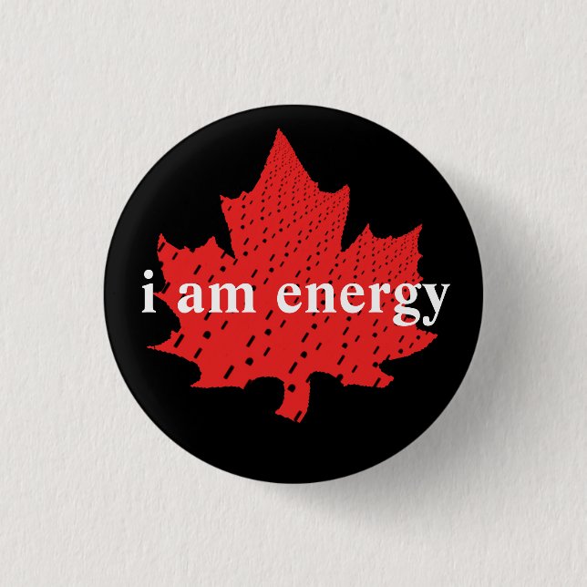 i am energy 3 cm round badge (Front)