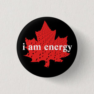 i am energy 3 cm round badge