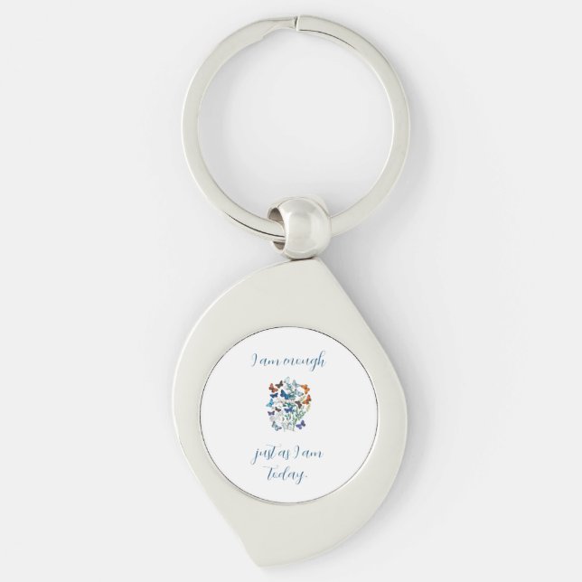 "I Am Enough" Affirmation Key Ring (Front)