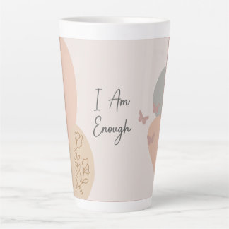 I Am Enough Inspirational Boho Latte Mug