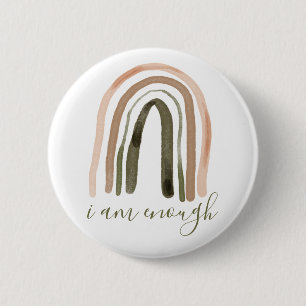 I Am Enough Inspiring Affirmation 6 Cm Round Badge