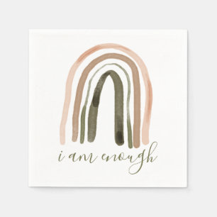 I Am Enough Inspiring Affirmation Napkin