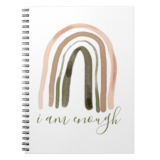 I Am Enough Inspiring Affirmation Notebook (Front)