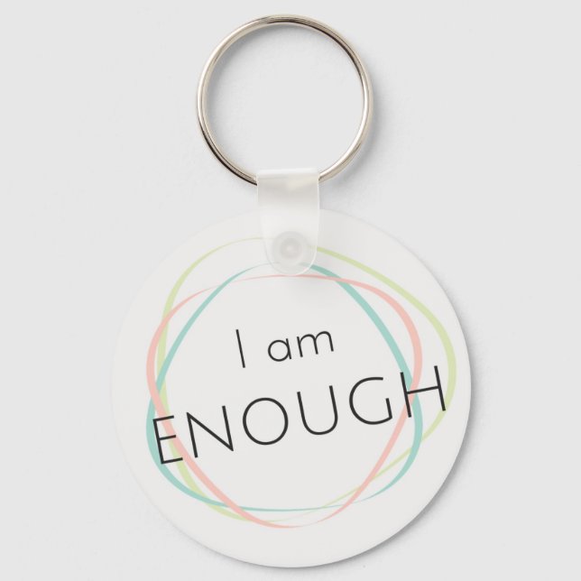 "I am enough" keyring (Front)