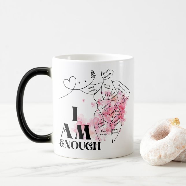 I Am Enough Positivity Morphing Magic Mug (With Donut)