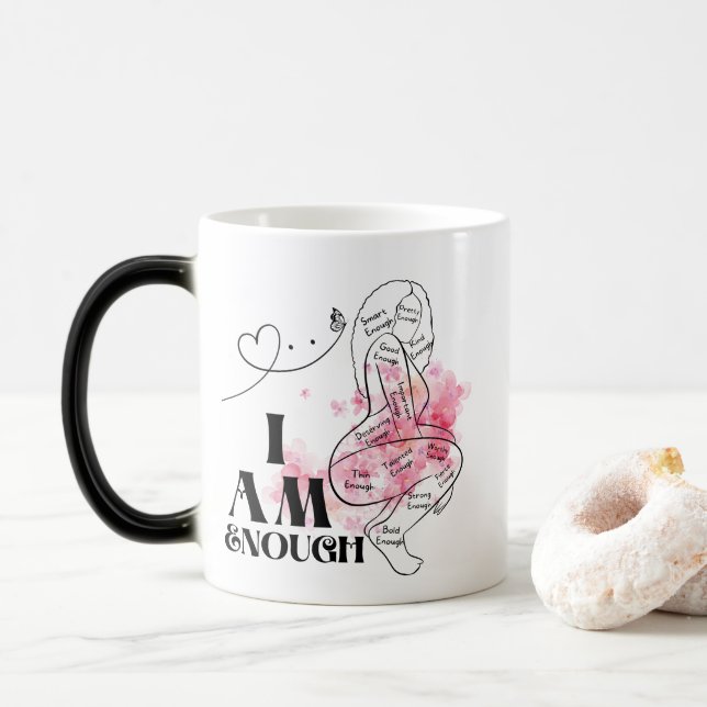 I Am Enough Positivity Morphing Magic Mug (With Donut)