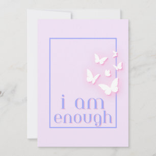 I am enough, Self-Love Quote Holiday Card
