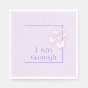 I am enough, Self-Love Quote Napkin