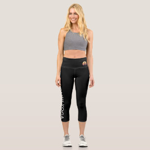 I AM FAITH YOGA leggings Black/white Logo