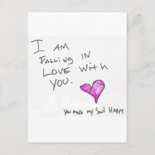 i AM FALLiNG iN LOVE WiTH YOU HEARt SOUL Postcard