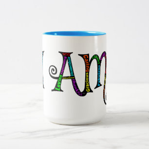 I AM fancy two toned mug