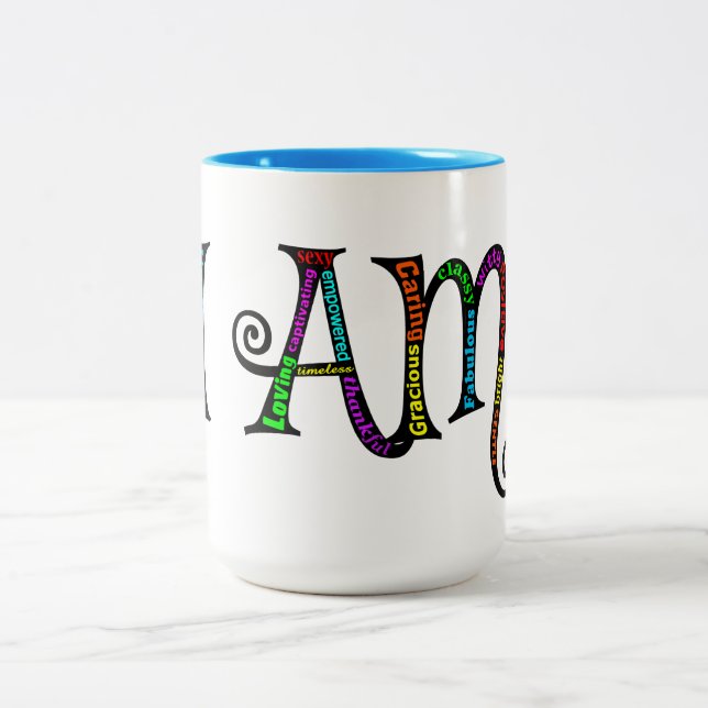 I AM fancy two toned mug (Center)