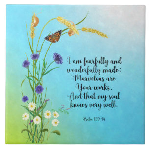 I am fearfully and wonderfully made ceramic tile
