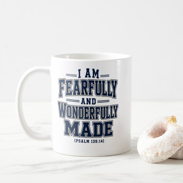 I Am Fearfully and Wonderfully Made Coffee Mug (With Donut)