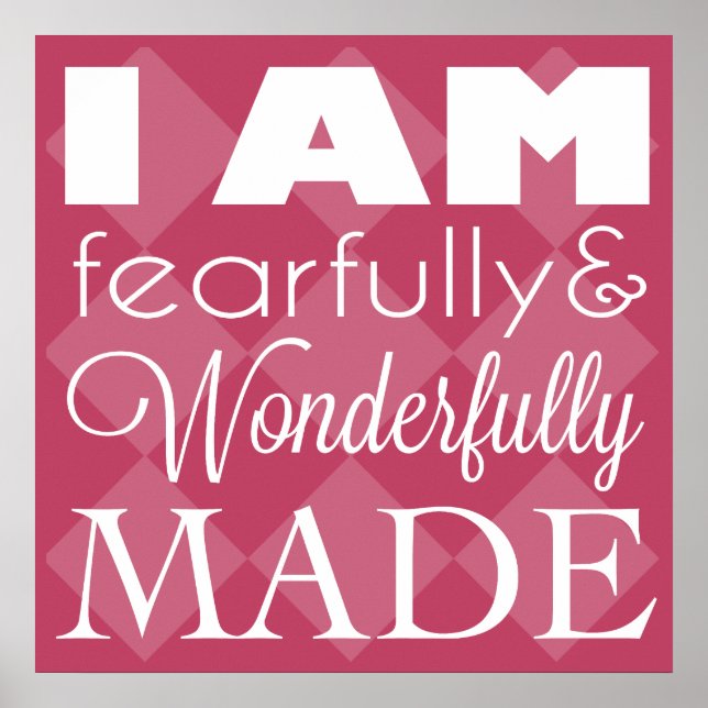I am Fearfully and Wonderfully Made - Wall Art (Front)