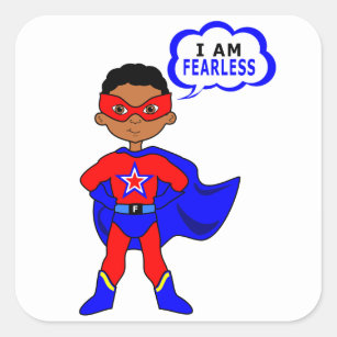 I Am Fearless Square Sticker