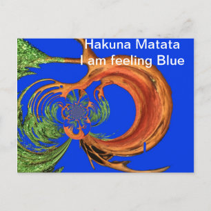 I am feeling blue Customise Product Postcard