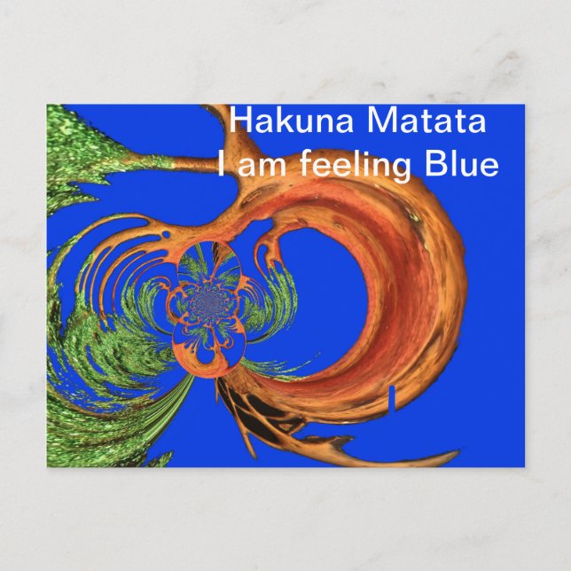 I am feeling blue Customise Product Postcard (Front)