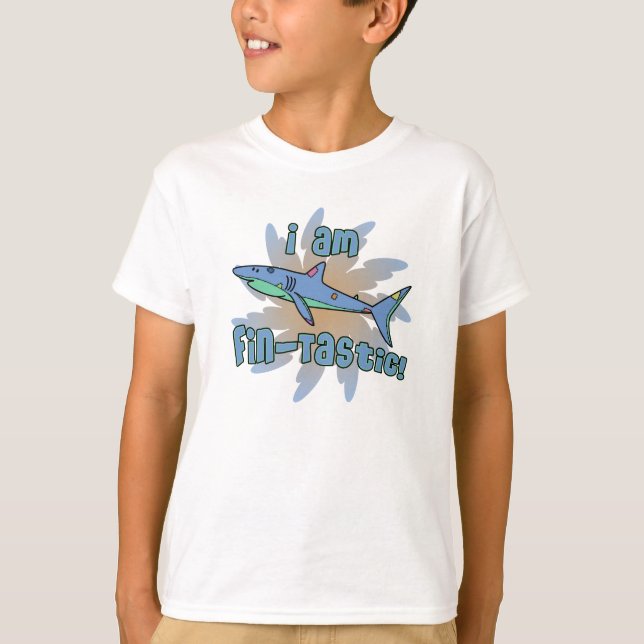 I am Fin-Tastic Shark T-Shirt (Front)