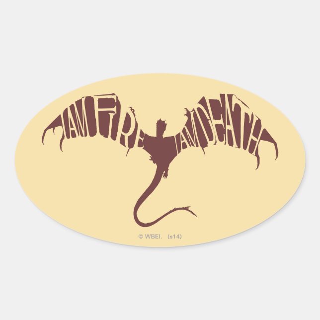 I Am Fire I Am Death - Graphic Oval Sticker (Front)