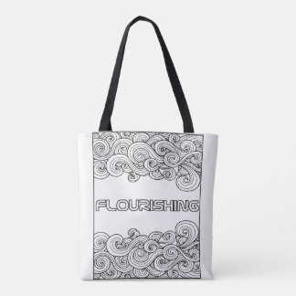 I AM Flourishing - Colour your own Tote bag