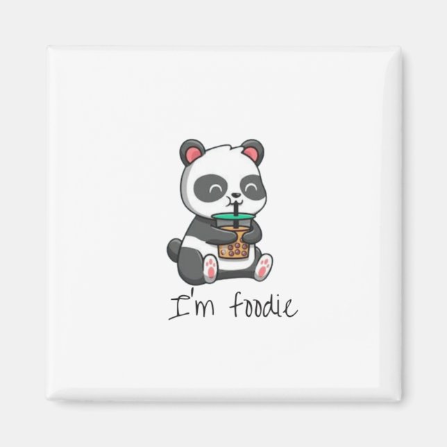 I am foodie sticker magnet (Front)