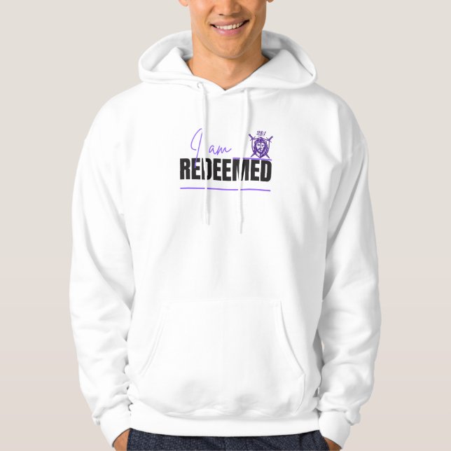 I Am Forgiven Christian Men’s Pullover Hoodie (Front)