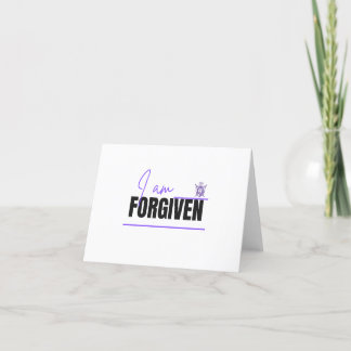 I Am Forgiven Christian Thank You Card