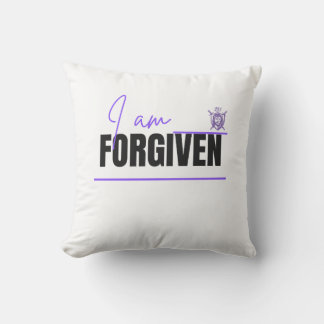 I Am Forgiven Christian Throw Pillow