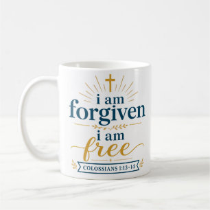 I Am Forgiven I Am Free Christian Encouragement Coffee Mug