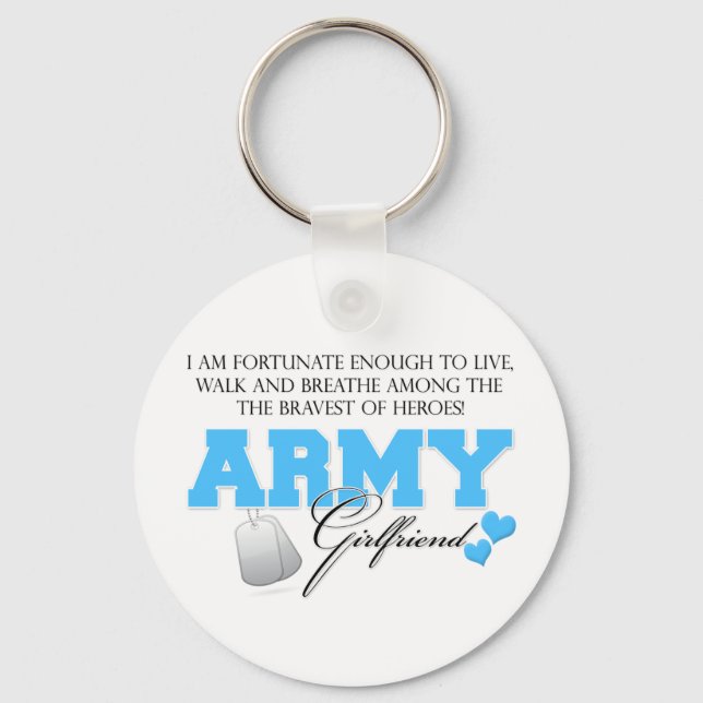 I am Fortunate - Army Girlfriend Key Ring (Front)