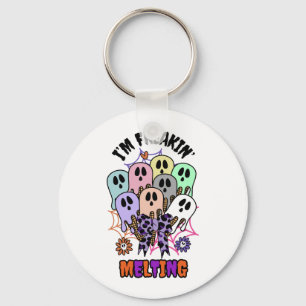 I am freakin' melting Halloween Ice cream Ghosts Key Ring