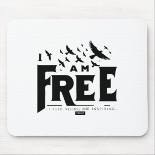 I Am Free – Rising Birds Sticker  Mouse Pad