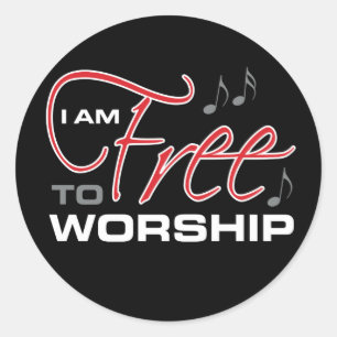 I Am Free To Worship - Osteen Classic Round Sticker