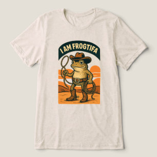 I Am Frogtifa Cowboy – Funny Frog Meme Tri-Blend Shirt