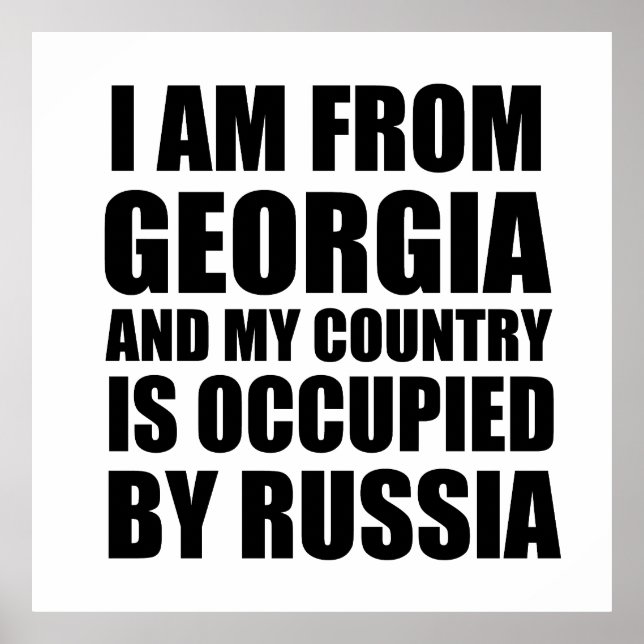 I am from from Georgia Poster (Front)