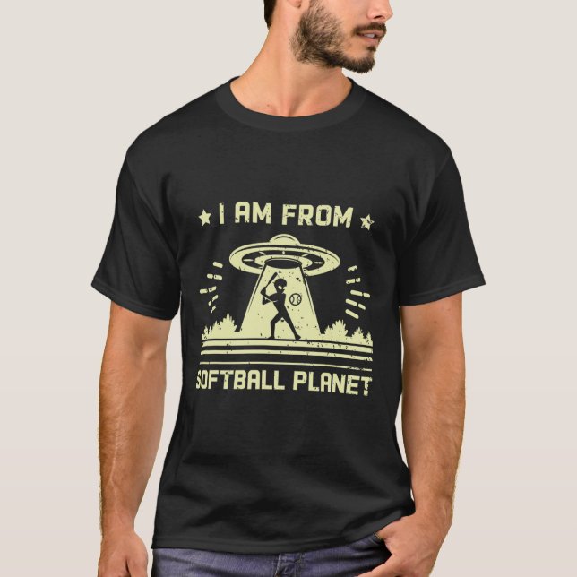 I Am From Softll Planet Funny Softll Alien  T-Shirt (Front)