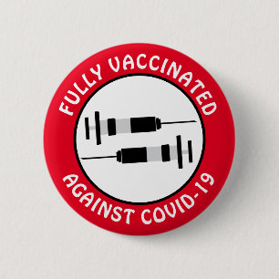 I am Fully Vaccinated Against Covid-19 Button