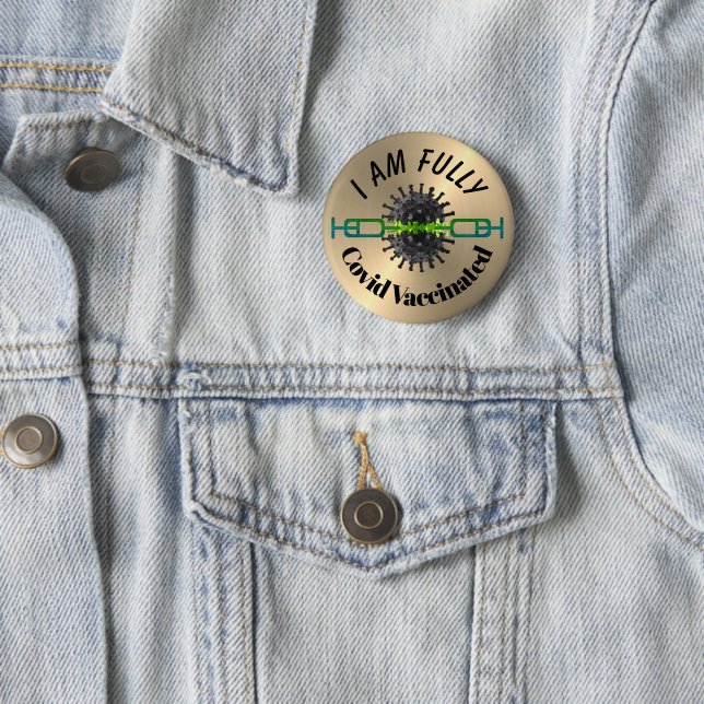 I Am Fully Vaccinated Pin Button Badge (In Situ)